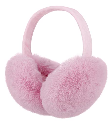 Livingston Pink Earmuffs Womens Ear Muffs for Winter Faux Fuzzy Earmuffs Winter Outdoors Ear Muff Fluffy Ear Muffs Pink Ear Muffs Winter Women, Light Pink