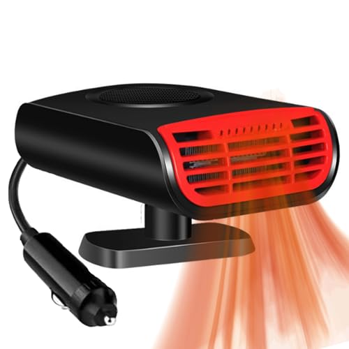 Car Heater,12V 150W Portable Car Heater Defroster Fans 2 in 1 Heating & Cooling Fast Heater Fan Heating Defrost Defogger with Plug in Cigarette Lighter Window Defroster for Car