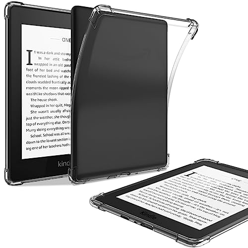 BOZHUORUI Clear Case for Kindle Paperwhite 10th Generation 2018 Release (Model PQ94WIF) - Slim Lightweight TPU Transparent Soft Back Cover Shell (Clear)