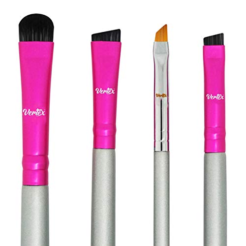 Eyebrow Brush Kit Thin Angled - Eye Brow Pomade Makeup Brushes To Shape Contour Concealer Techniques Conceal Blending Eyes Duo Spoolie Set Real Firm Bristles For Filling Definer Foundation Eye Shadow Powder Bronzer Gel Arches Winged Eyeliner Stencil