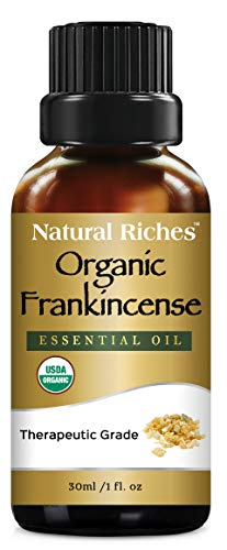 Natural Riches USDA Organic Frankincense Essential Oil - Boswellia Serrata, 100% Pure Natural Undiluted, Therapeutic Grade for Diffuser Aromatherapy Premium - 30 ml