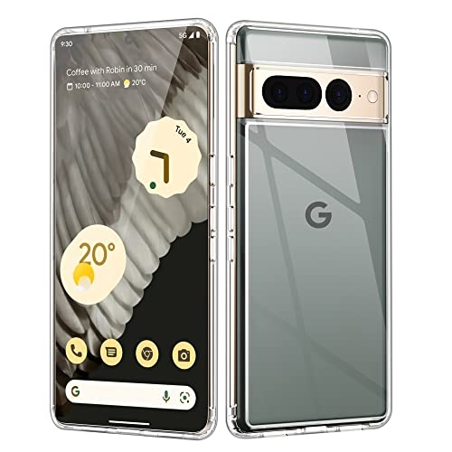 Wilbur Designed for Google Pixel 7 Pro Case Clear,[Anti-Yellowing & Non-Slip]Transparent Shockproof Protective Phone Cases[Super Slim & Anti-Fingerprint]Cover for Google Pixel 7 Pro Released 2022-6.7"