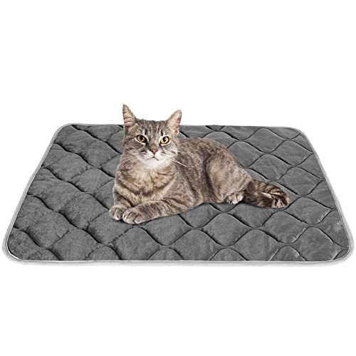 ULIGOTA Self Warming Cat Bed Self Heating Cat Mat Thermal Pet Bed Mat Self-Warming Dog Crate Pad 20"x16"