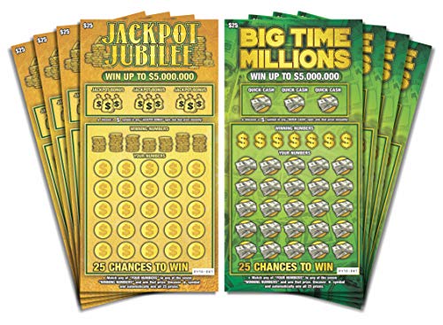 Larkmo Prank Gag Lottery Tickets - 8 Total Tickets, 4 of Each Winning Ticket Design, These Scratch Off Cards Look Super Real Like A Real Scratcher Joke Lotto Ticket, Win 10,000 or $50,000