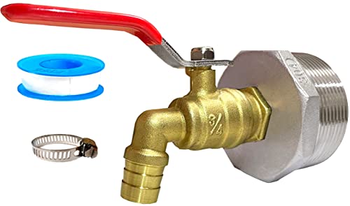 Generic 2 inch Drum Faucet 34 inch Brass Barrel Faucet with EPDM Gasket for 55 Gallon Drum