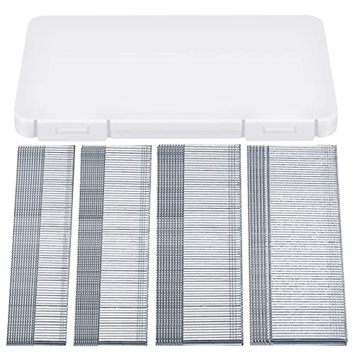 2000 Pieces 18Ga Brad Nails Galvanized Finish Nail Galvanized Brad Nails 5/8 Inch-500, 3/4 Inch-500, 1 Inch-500, 1-1/4 Inch-500 with Storage Box for Repairing Molding Cabinetry Building Assembly