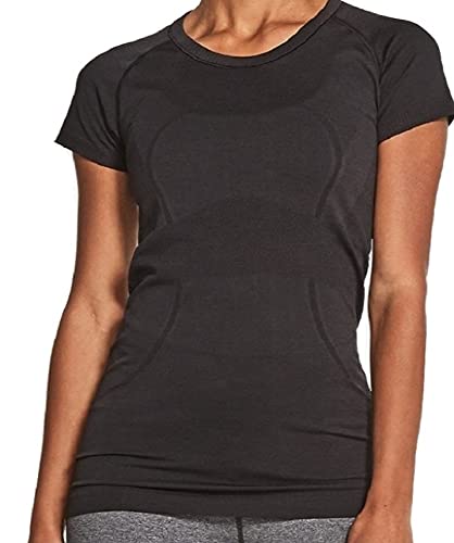 Lululemon Athletica Swiftly Tech Short Sleeve Crew (Black, 8)