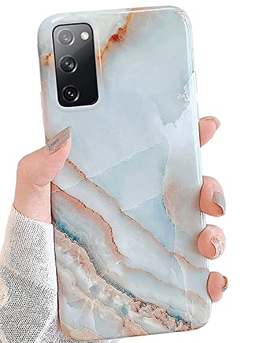 J.west Galaxy S20 FE 5G Case 6.5-inch, Grey Marble Print Pattern Design Cute Graphics Stone Slim Protective Sturdy Women Girls Soft Silicone Phone Cases Cover for Samsung Galaxy S20 FE