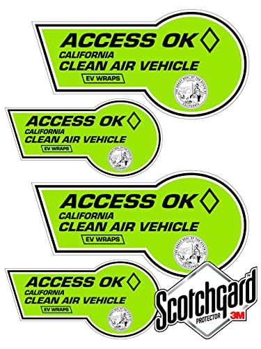 California HOV Stickers 3M Paint Protection Film - 2022 and 2023 (for Green and Yellow Stickers)