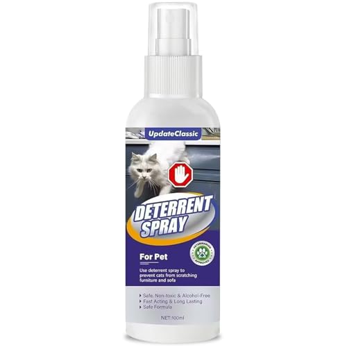 Topkech Cat Deterrent Spray, Cat Repellent Indoor Spray, Effectively Protect Furniture & Prevent Cats from Scratching and Biting in Trouble Areas,No Chew Spray-Indoor & Outdoor Use