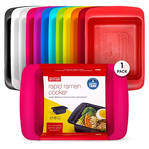 Rapid Ramen Cooker | Microwavable Cookware for Instant Ramen | BPA Free and Dishwasher Safe | Perfect for Dorm, Small Kitchen or Office | Pink, 1-Pack