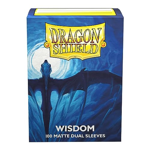 Dragon Shield Sleeves  Sleeves: Dragon Shield Matte Dual Wisdom (Blue) 100 CT - MTG Card Sleeves are Smooth & Tough - Compatible with Pokemon & Magic The Gathering Cards