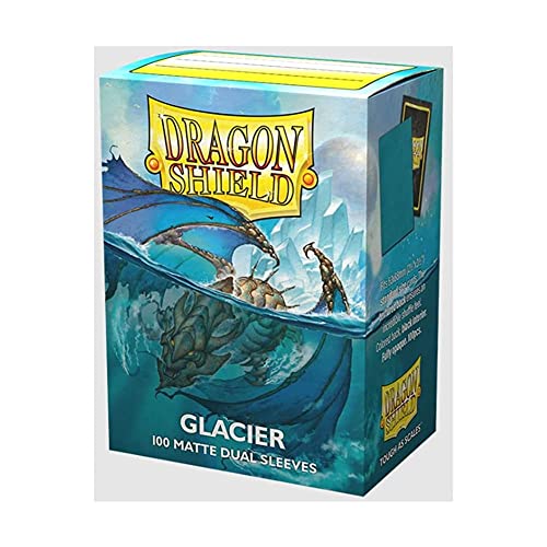 Arcane Tinmen Dragon Shield Sleeves  Matte Dual: Glacier 100 CT - MTG Card are Smooth & Tough Compatible with Pokemon, Magic The Gathering Sleeves, Flesh Blood, and Digimon, Blue (AT-15031)