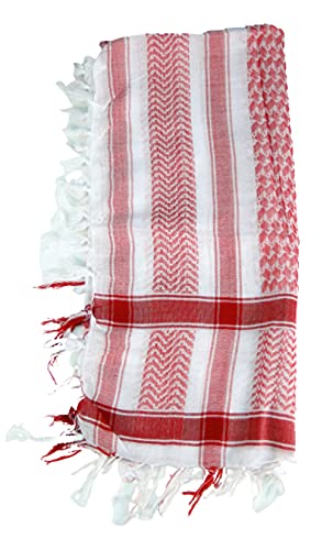 Tapp Collections Premium Shemagh Head Neck Scarf - Red/White