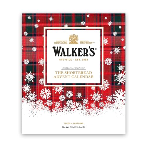 Walkers 2023 Advent Calendar with Shortbread Cookies from Scotland - 28 Count (10.4 oz) - Limited Edition Cookie Box with Christmas Cookies in Various Shapes and Flavors
