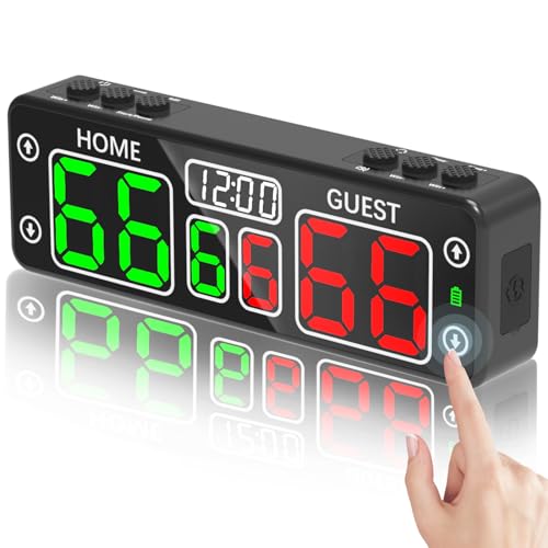 YZ 2023 Upgraded Digital Scoreboard with Countdown Timer, Magnetic LED Portable Scoreboard with Button, Wireless Battery Powered Scoreboard, Cornhole Score Keeper Electronic Scoreboard for Outdoor