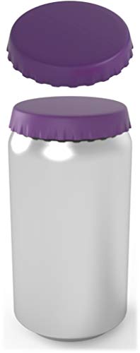 Silicone Soda Can Lids  Can Covers  Can Caps  Can Topper  Can Saver  Can Stopper  Fits standard soda cans (2 Pack, Purple)