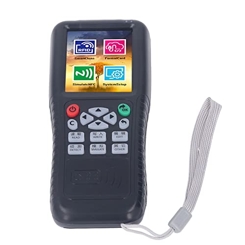RFID NFC Card Copier Reader Writer, Decoding IC Card Smart Key Duplicator, with 10 UID Card, 10 Key Chain, Support for ID IC Full Band