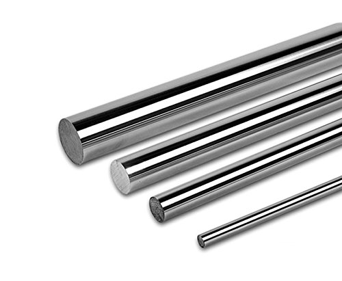 PDTech 6mm, 8mm, 10mm, 12mm, 16mm, 20mm, 25mm, and 30mm Diameter Bearing Rod for Linear Motion, Hardened Steel Chrome Plated, Custom Cut Length: (25mm Dia / 251mm-500mm)