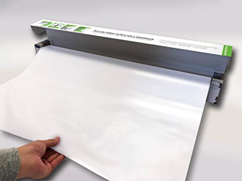 Wizard Wall Instant Whiteboard, Repositionable Dry Erase Surface, 27.5 x 25 Roll