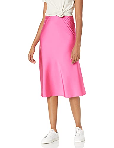 The Drop Women's Maya Silky Slip Skirt, Hot Pink, 2X, Plus Size