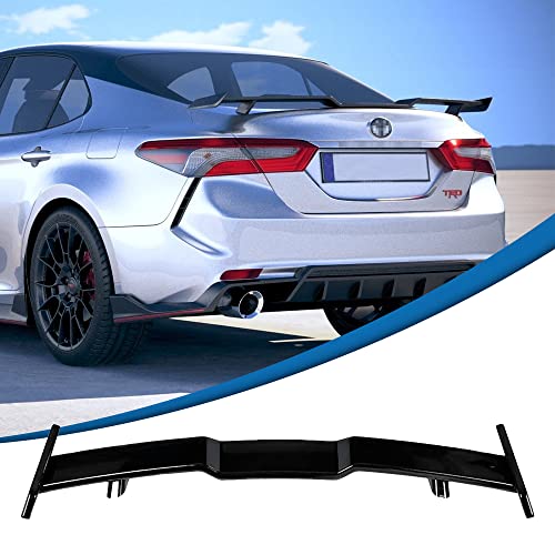 Rear Spoiler Wing Compatible with 2018-2022 8th Gen Camry/10th Gen Accord Sedan 4 Door Lip Highkick Rear Spoiler Sporty SE/LE/XLE/Hybrind TRD Style ABS Rear Boot Lid Wing Trunk Spoiler, Matte Black