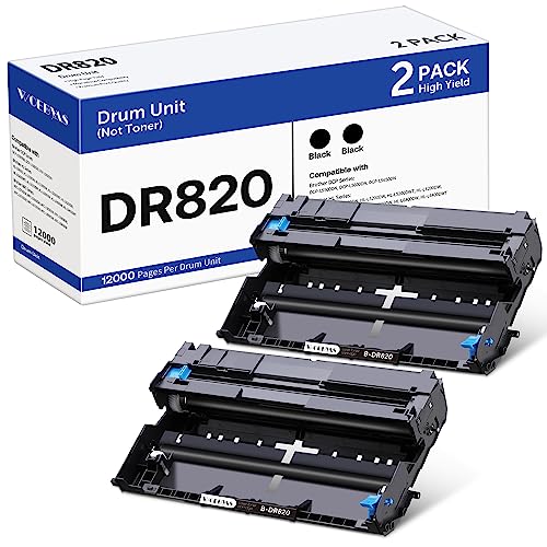 DR820 Drum Unit Compatible for Brother DR 820 DR-820 Replacement for MFC-L5900DW HL-L6200DW HL-L5100DN MFC-L5800DW MFC-L5700DW HL-L5200DWT MFC-L6700DW HL-L5200DW (2 Drum Unit, NOT Toner)