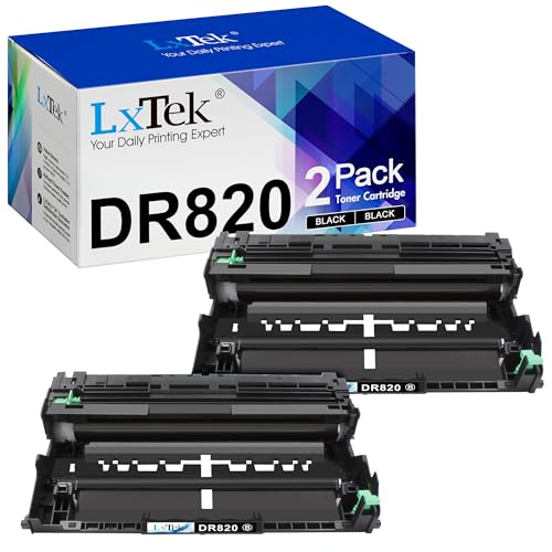 LxTek Compatible Drum Unit Replacement for Brother DR820 DR-820 to use with Laserjet HL-L6200DW MFC-L6800DW MFC-L5900DW HL-L5100DN MFC-L5800DW DCP-L5600DN HL-L5200DW HL-L5200DWT HL-L6300DW (2 Black)