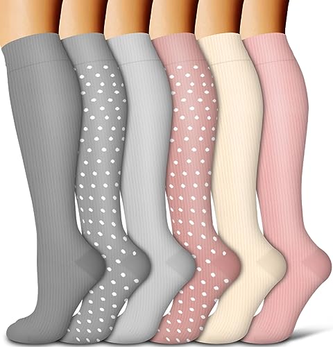 COOLOVER Compression Socks for Women and Men - Best for Circulation, Running, Athletic, Recover, Nurse, Travel
