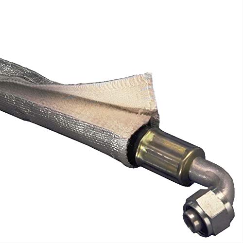 Design Engineering 010405 Heat Shroud 1/2" - 1-1/4" I.D. x 3ft Aluminized Sleeving for Ultimate Heat Protection (with Hook and Loop Closure)
