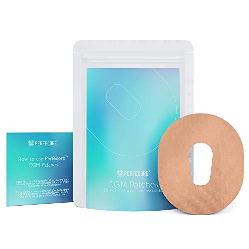 Perfecore Adhesive Bandage Patches Compatible with Dexcom G6 (30-Pack Set)  Waterproof, Sweatproof Continuous Glucose Monitor Sensor Cover Tape for Sensitive Skin  Diabetes and Diabetic Supplies