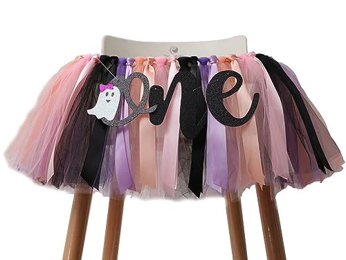 Halloween High Chair Banner for 1st Birthday - All Saints Party Supplies for Highchair Tutu Skirt,First Birthday with One Pennant,Christian festival Birthday Decorations for Girls (All Saints)
