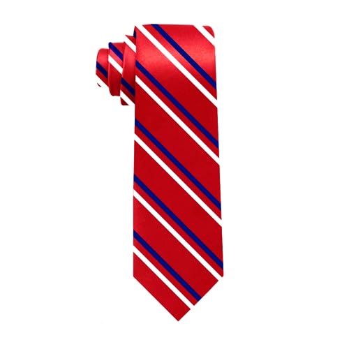 Red striped tie blue and white lines necktie Rebelde RBD tie
