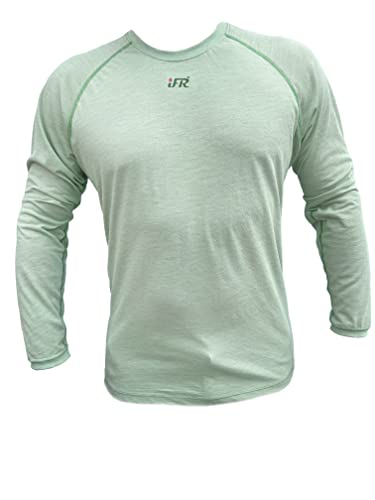 iFR Mens Flame-Resistant Layer 1, Performance, Long Sleeve FR T-Shirt (Mint, X-Large)