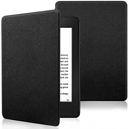 Tiorecime Case for Kindle Paperwhite 11th Generation 6.8" and Kindle Paperwhite Signature Edition 2021 Release - All-New PU Leather Protective Cover, Lightweight Sleeve with Auto Sleep Wake, Black
