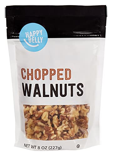 Amazon Brand - Happy Belly Chopped Walnuts, 8 Ounce
