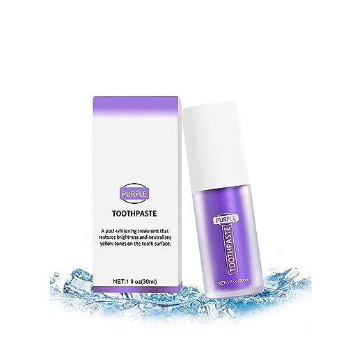 Purple Toothpaste for Teeth Whitening, Purple Toothpaste Whitening, Color Corrector Toothpaste, Purple Teeth Whitening, Teeth Whitening Booster