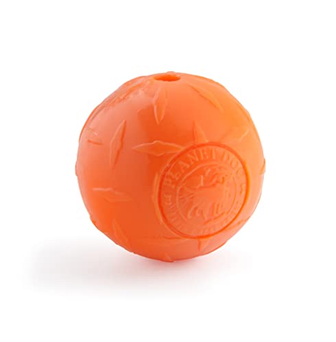 Planet Dog Orbee-Tuff Diamond Plate Orange Treat-Dispensing Dog Toy, Small