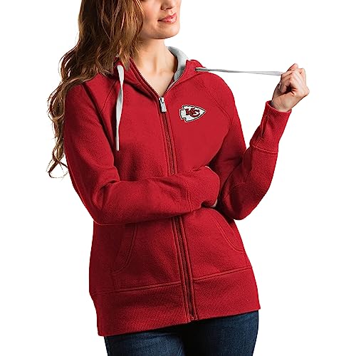 Antigua Women's Red Kansas City Chiefs Victory Full-Zip Hoodie