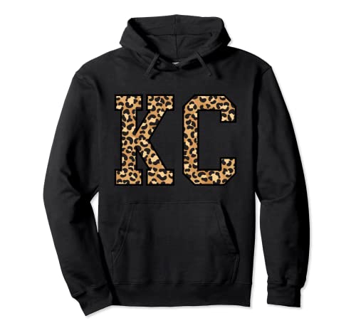 KC Leopard Pattern Womens Kansas City Pullover Hoodie