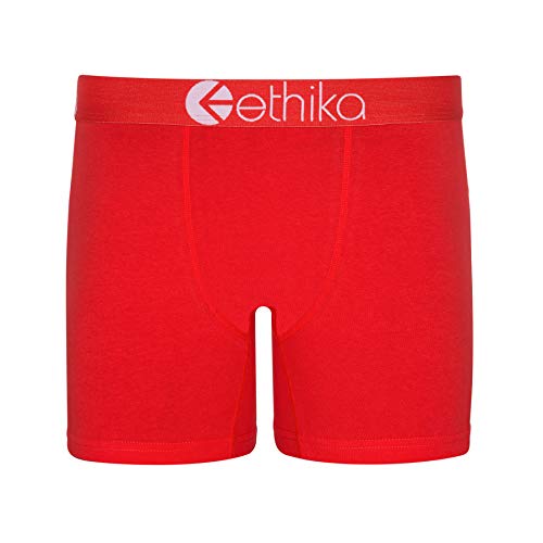 Ethika Mens MID Boxer Brief | Red Machine Red (Assorted, X-Large)