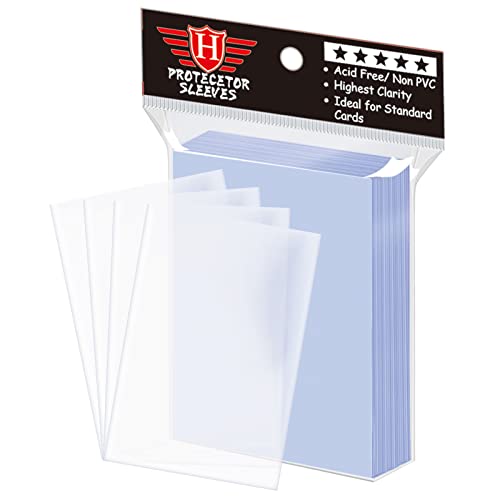 100 Counts Clear Penny Card Sleeves for Trading Cards, Plastic Soft Card Sleeves Card Protectors Fit for MTG Yugioh, Baseball Card, Sports Cards, Game Card Standard Cards