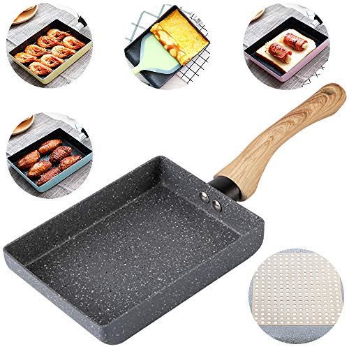 IBBM I WILL BE YOUR BEST MEMORY Tamagoyaki Japanese Omelette Pan/Egg Pan - Non-stick Coating - Rectangle Frying Pan Mini Frying Pan  Grey