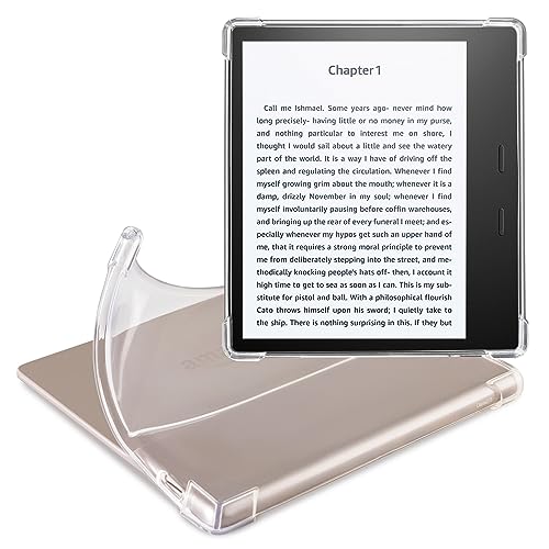 CoBak Clear Case Cover for 7'' All-New Kindle Oasis 10th Generation 2019 Released and 9th Generation 2017 Released -Corner Airbag Protection, Transparent Design for DIY, Minimalist Style (Clear)