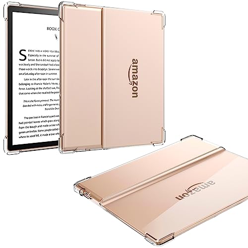 BOZHUORUI Clear Case for Kindle Oasis 10th Generation and Oasis 9th Generation - Slim Lightweight TPU Transparent Soft Back Cover Shell (Clear)