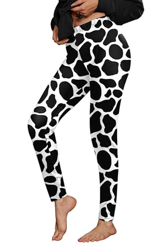 For G and PL Halloween Women's Graphic Printed Workout Leggings Costume Skinny Scary Skull Tights Dalmatian S