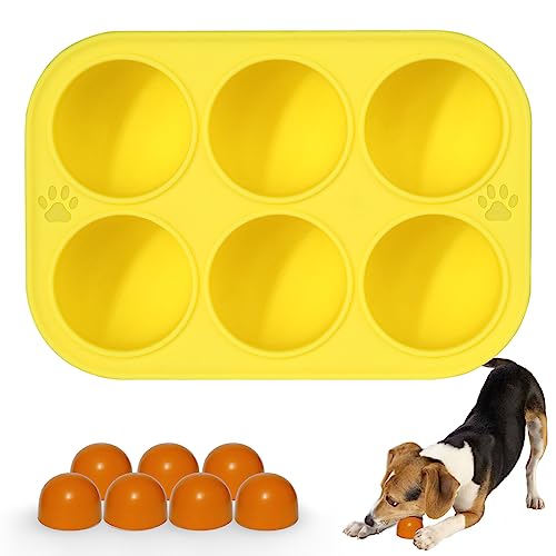 BUSOHA Dogs Treat Mold for Pupsicles, Silicone Molds for Pupsicle Frozen Dog Treat Holder, Reusable Freeze Refil Treat Tray Mold for Pupsicle Toy - Large 25 lbs and Up