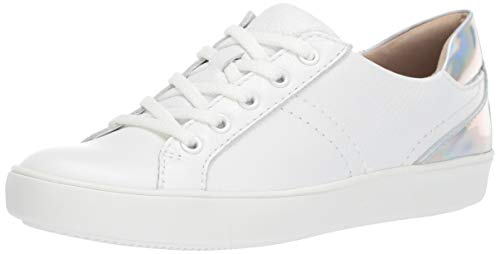 Naturalizer Womens Morrison Comfortable Lace Up Fashion Casual Sneaker,White Leather Iridescent,7 M US