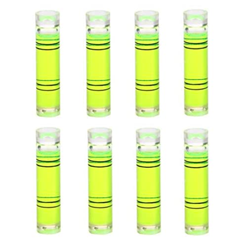 8 Pieces Mini Cylindrical Level Small Horizontal Bubble Levels 9.5x40mm Bubble Spirit Level Measuring Layout Tools