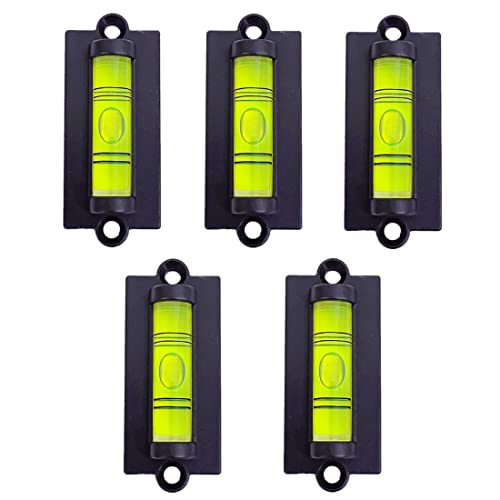 5Pcs RV Standard Level with Mounted Ear Bubble Spirit Levels for Leveling Camper, RV Travel Trailer, Car Camping, Turntable, TV Mounts, Phonograph, Tripod